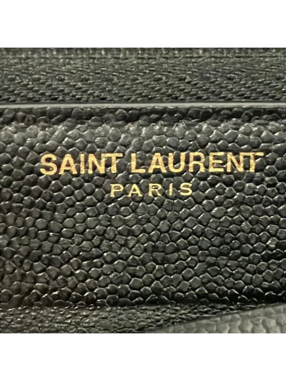 Saint Laurent Paris Wallet Black Zip Around Leather